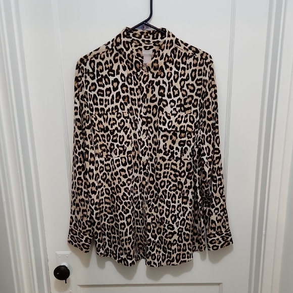 Chico's Tops - Chico's Animal Print Women's Button-Down Blouse Size 2 (US size Large)